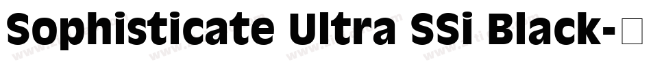 Sophisticate Ultra SSi Black字体转换